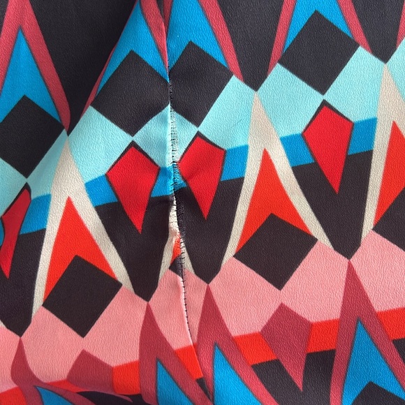 J.Crew Factory Small Geometric Short-Sleeved Blouse - Picture 6 of 7